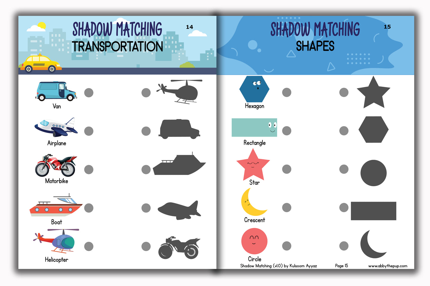 Activity Books Combo 5 - Alphabet Trace And Write, Comparing, Match Numbers, Number, Shadow Matching