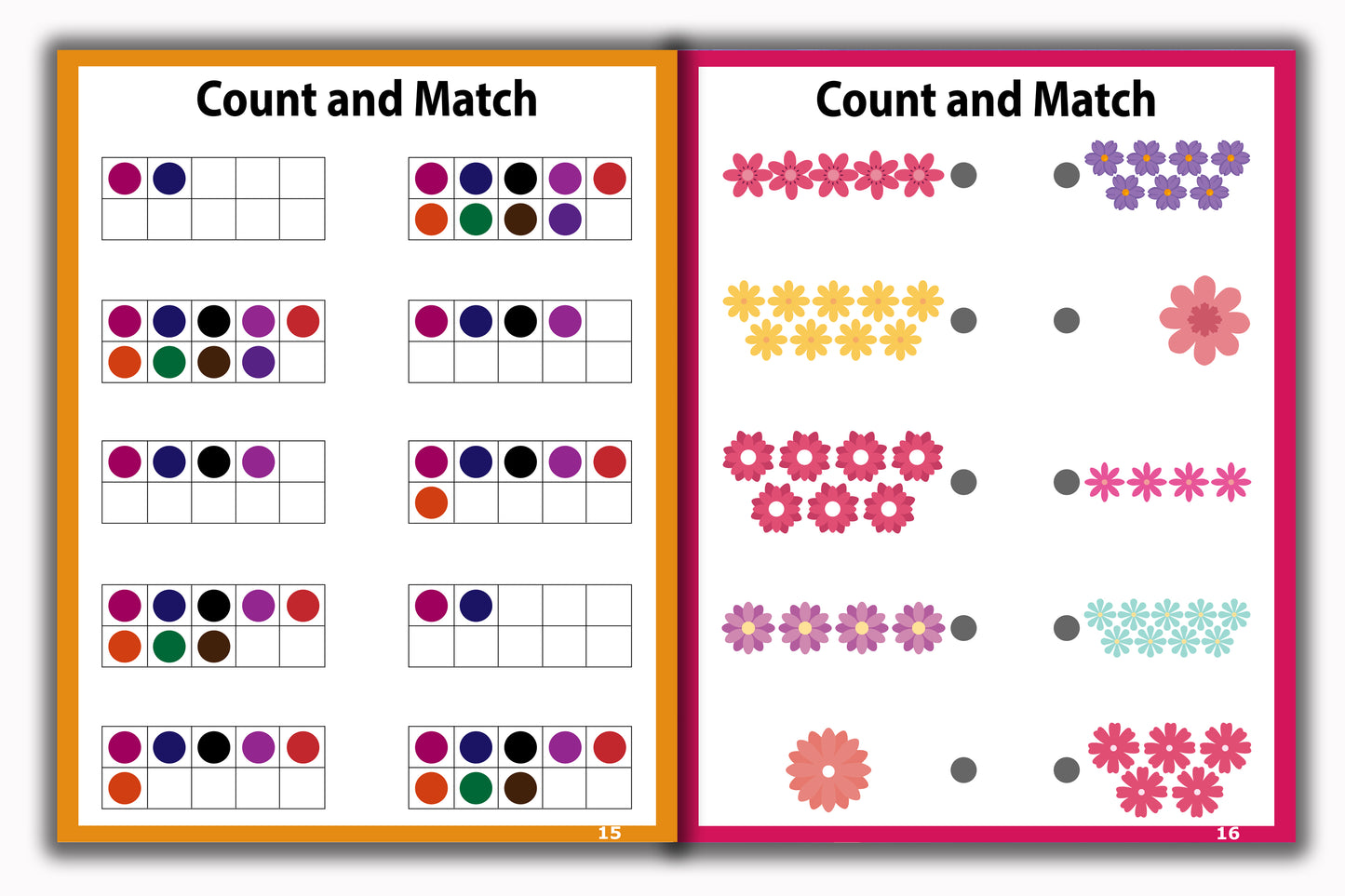 Activity Books Combo 5 - Alphabet Trace And Write, Comparing, Match Numbers, Number, Shadow Matching