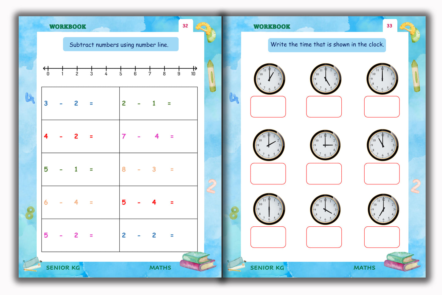 Senior KG - Maths Workbook