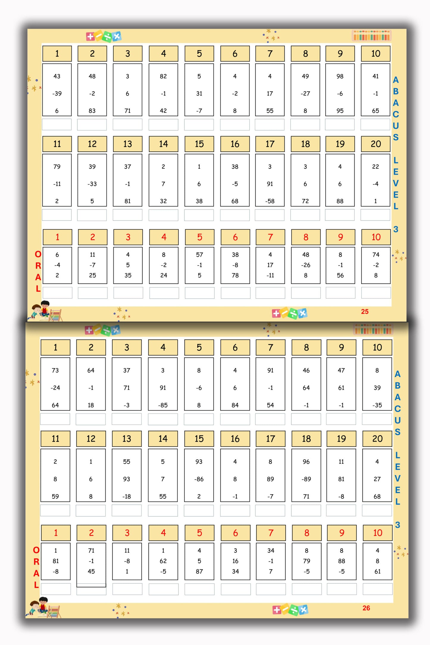 Abacus Books Level 1 - 8