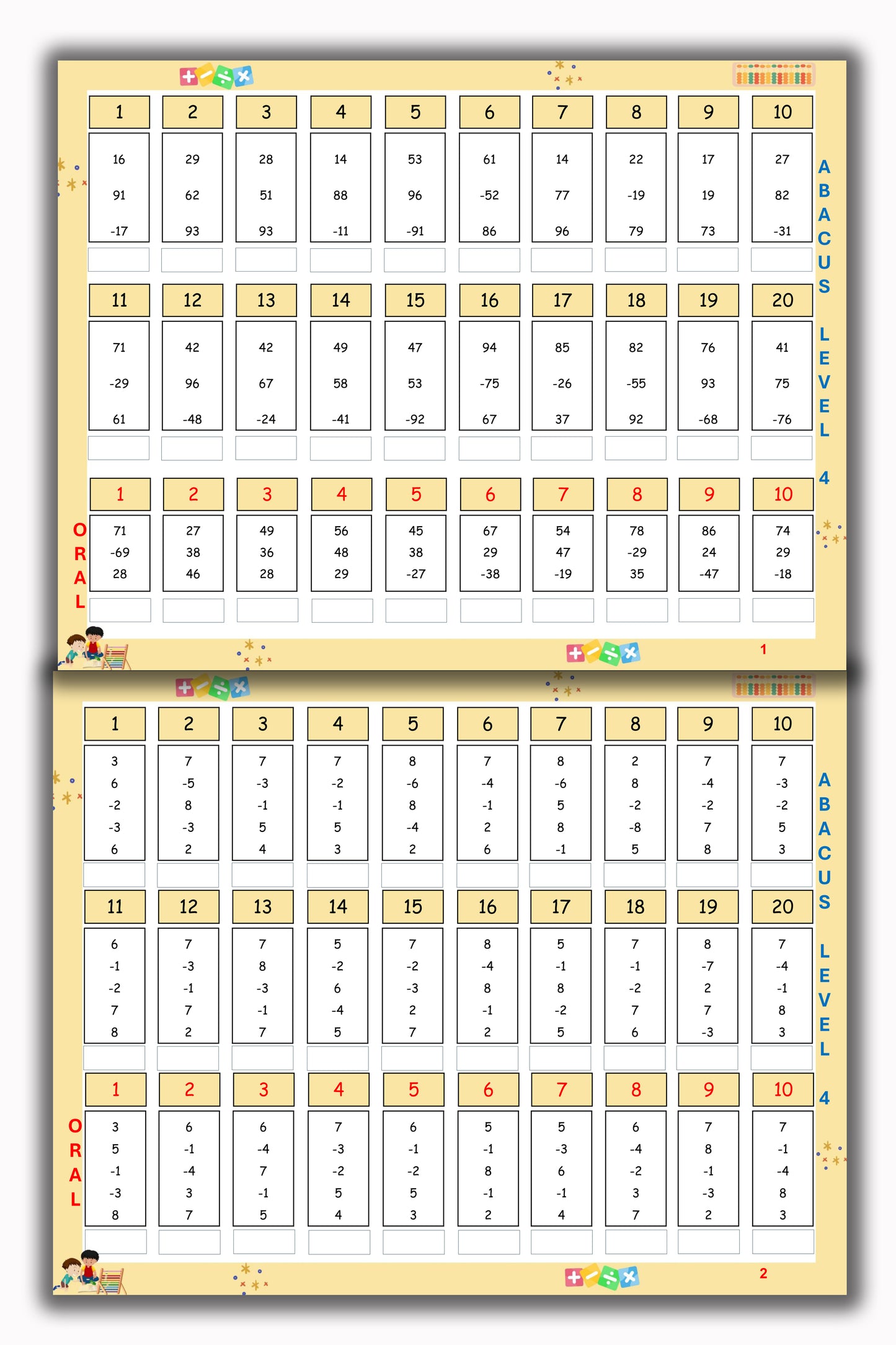 Abacus Book - Level 4