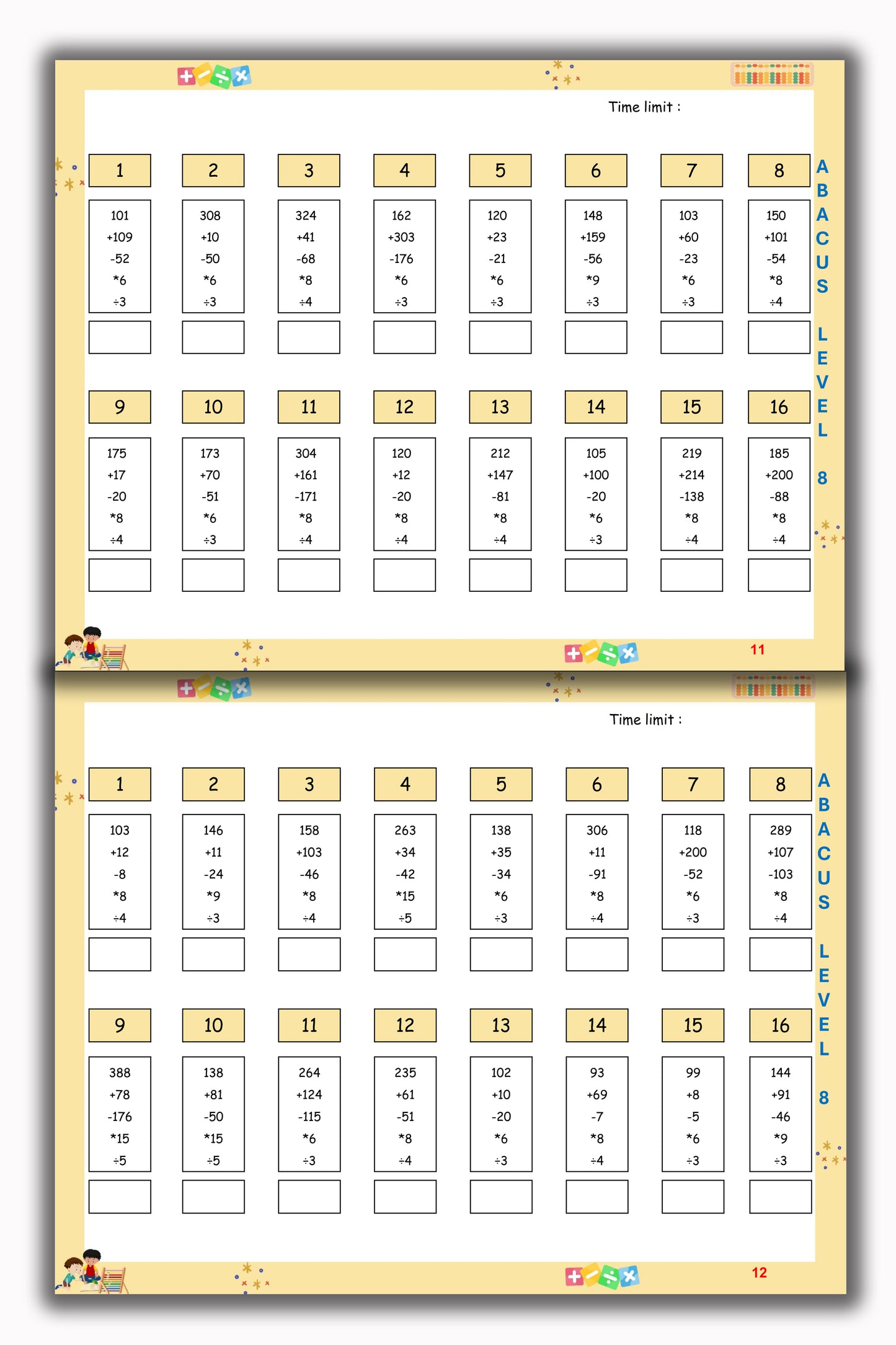 Abacus Book - Level 8